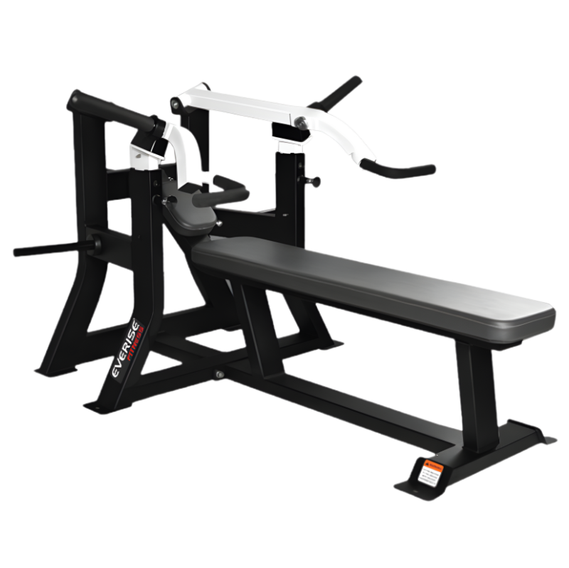 The Dual Axis Flat Bench is engineered for powerful, controlled pressing performance in any strength facility.