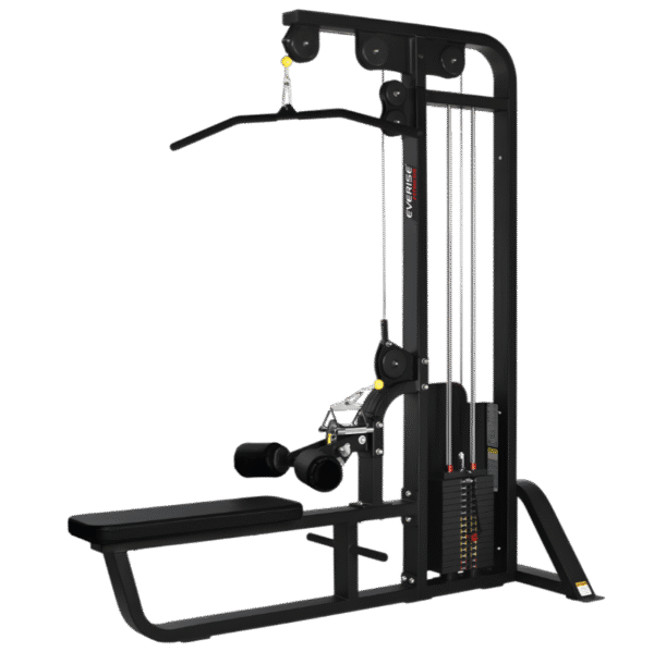 The Lat Pull/Vertical Row machine is a versatile strength-training equipment designed to deliver effective and controlled upper-back workouts in a compact, space-efficient format.