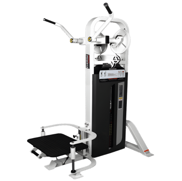 The Lateral Raise/Vertical Pec Fly machine is a dual-function strength station designed to deliver focused shoulder and chest workouts in a single, space-efficient system.